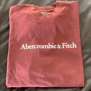 Maroon men’s medium Abercrombie and Fitch logo tee